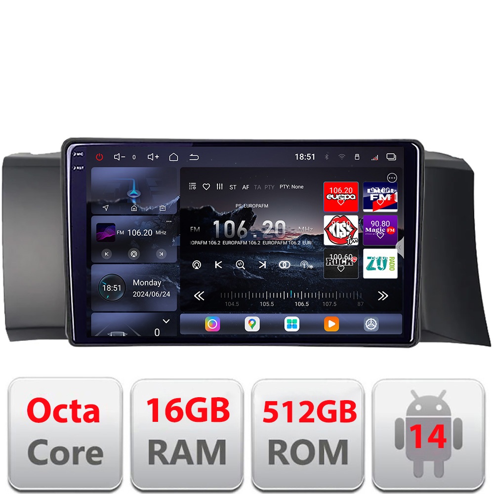 Navigatie Android 2K Subaru BRZ 2012-2021 si Toyota GT86 2012-2021, 16+512GB