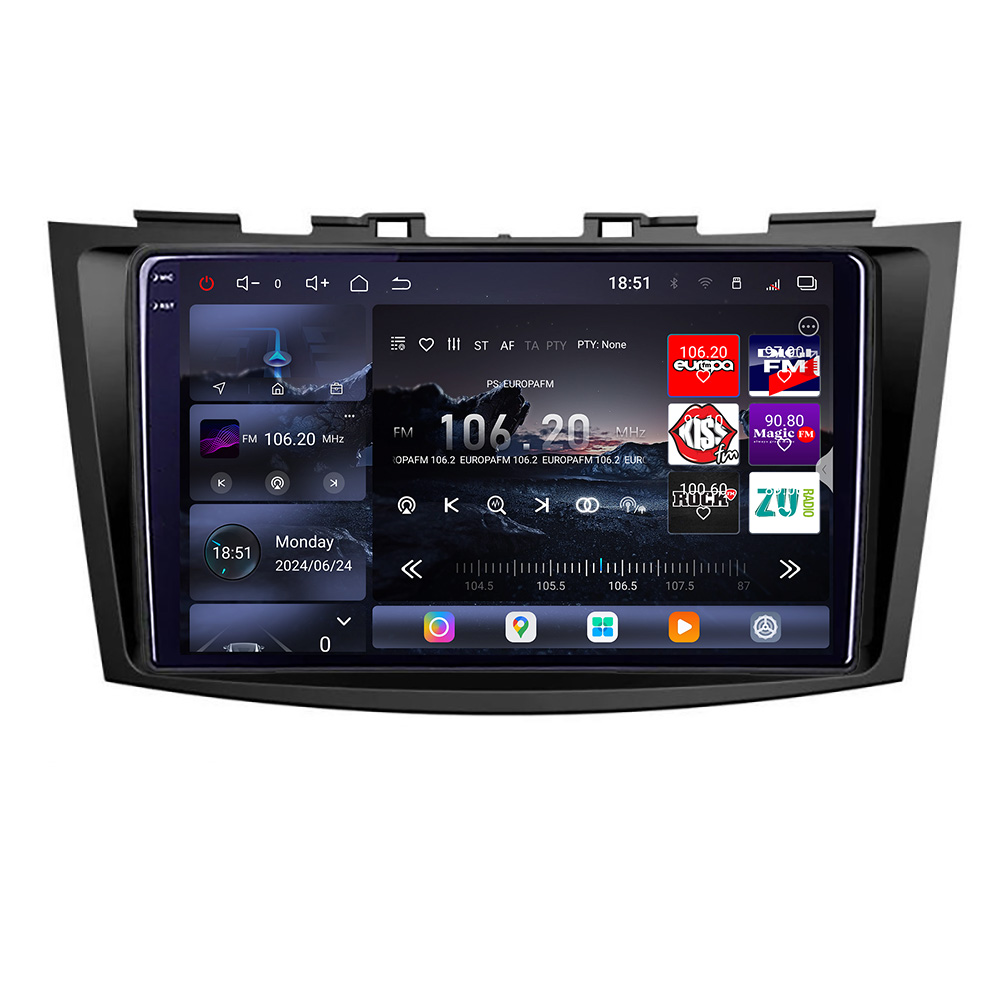 Navigatie Suzuki Swift 2010-2017 Edotec Kit-179 8 core QLED 2K 16+512GB 360 Android Waze USB Navigatie Internet Youtube Radio
