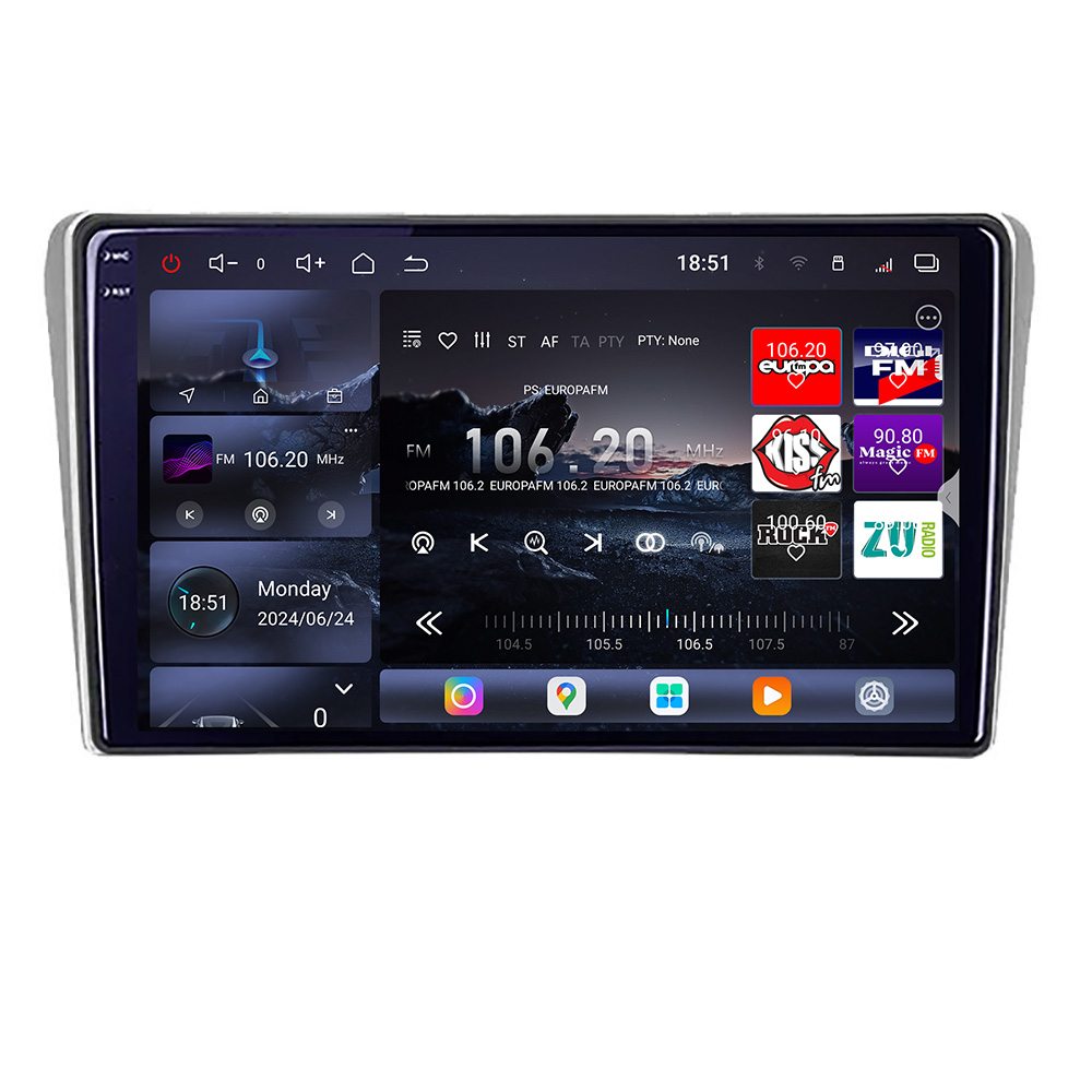 Navigatie Toyota Avensis 2003-2008 Edotec QLED 2K Android 16GB RAM 512GB