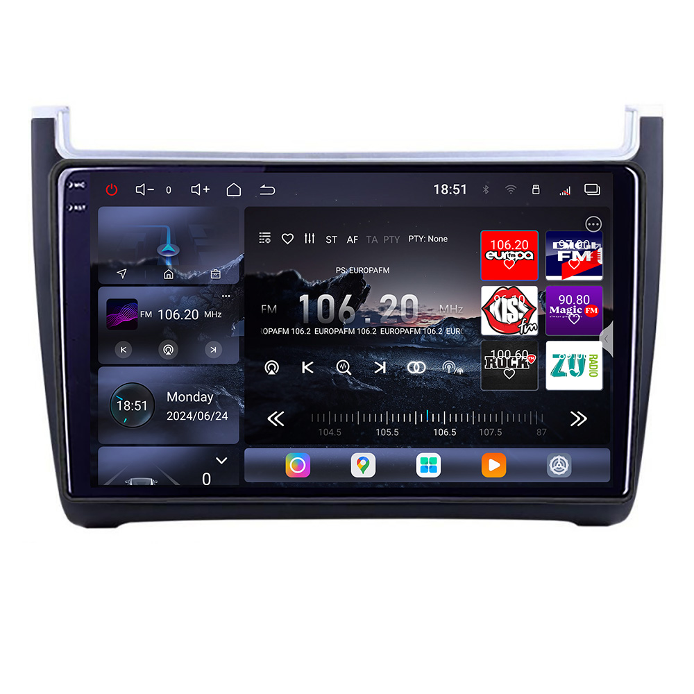 Navigatie Android VW Polo 2014+ Edotec QLED 2K, 16GB RAM, 512GB