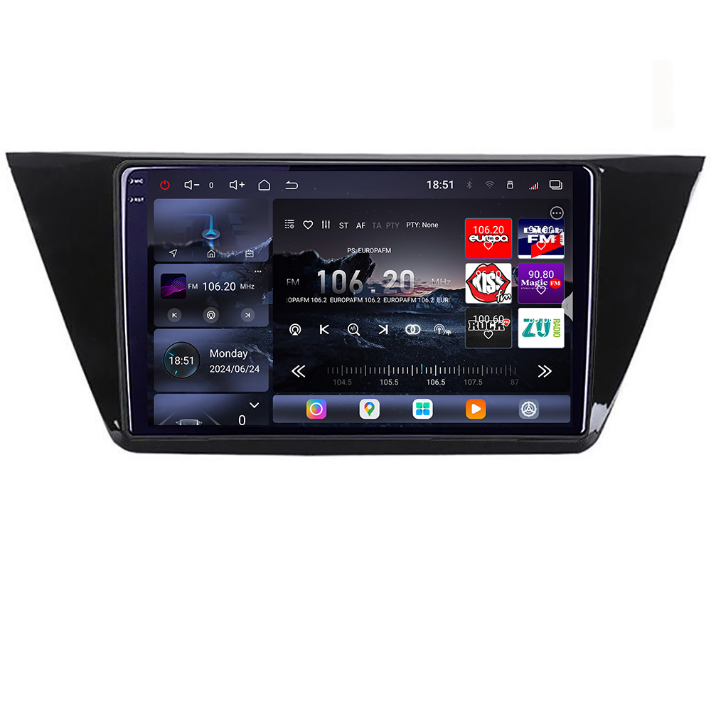 Navigație Android Volkswagen Touran 2016+ Edotec QLED 2K 16GB RAM 512GB