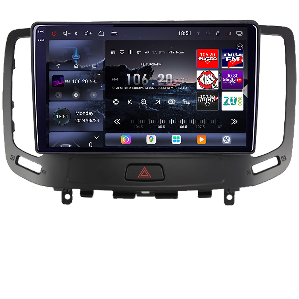 Navigatie Android Infiniti G35/G37 2006-2013, QLED 2K, 16GB RAM, 512GB
