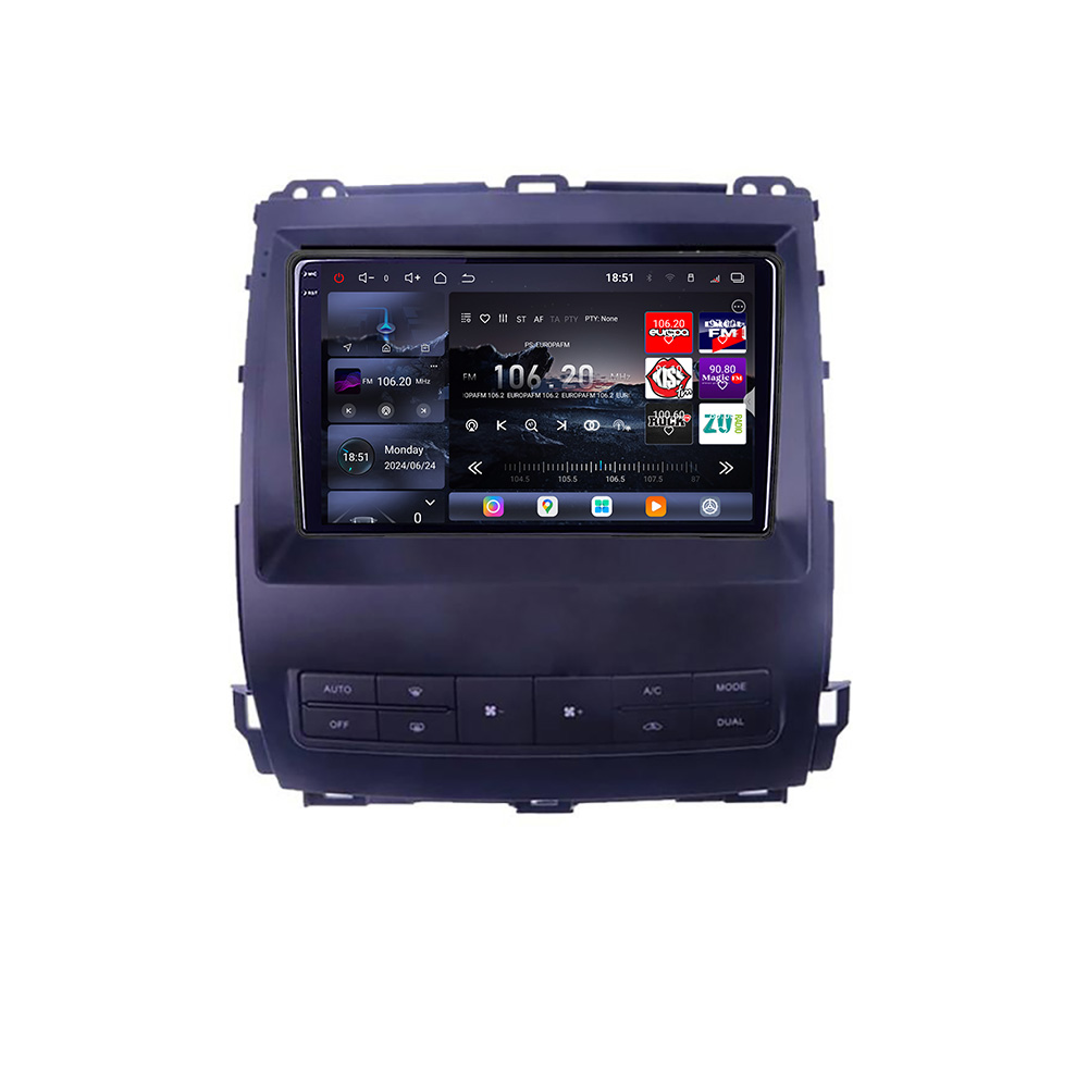 Navigație Android Toyota Prado J120 2002-2009 QLED 2K, 16GB RAM, 512GB