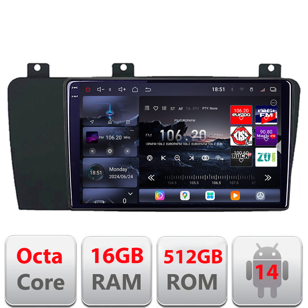 Navigatie Volvo S60 2002-2008 Android radio gps internet 8 core QLED 2K 16+512GB 360GB Edotec