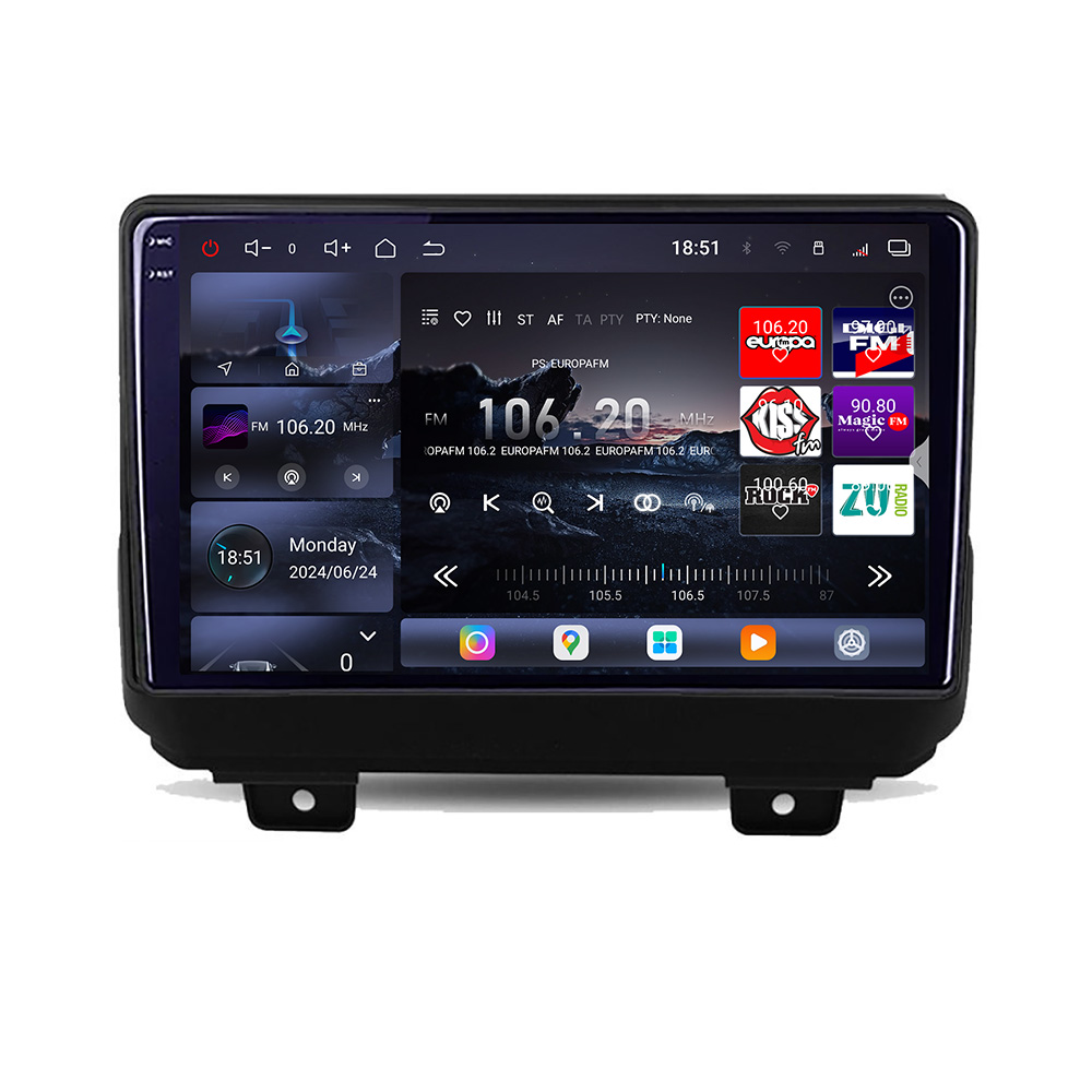 Navigatie Android Jeep Wrangler 2018+ Edotec QLED 2K 16GB RAM 512GB