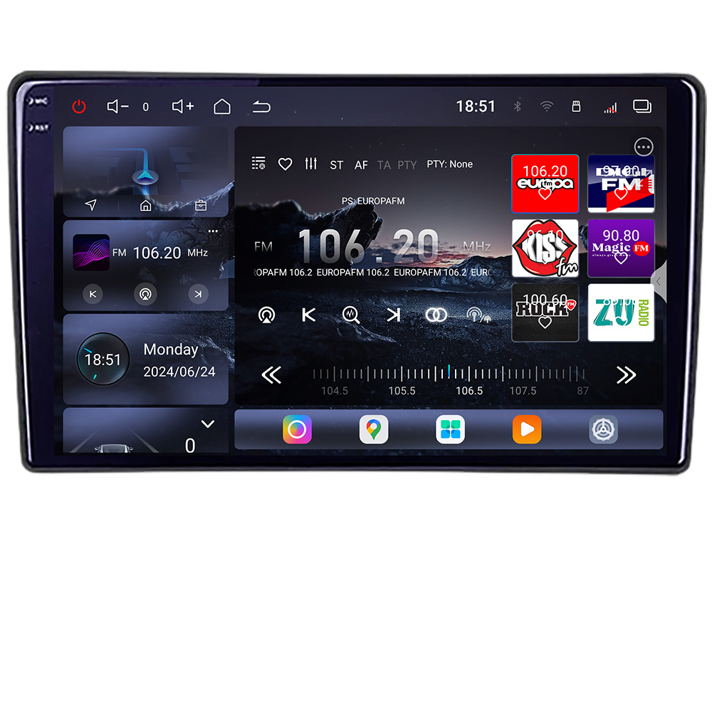 Navigație Android Nissan X-Trail 2004-2007 QLED 2K, 16GB RAM, 512GB