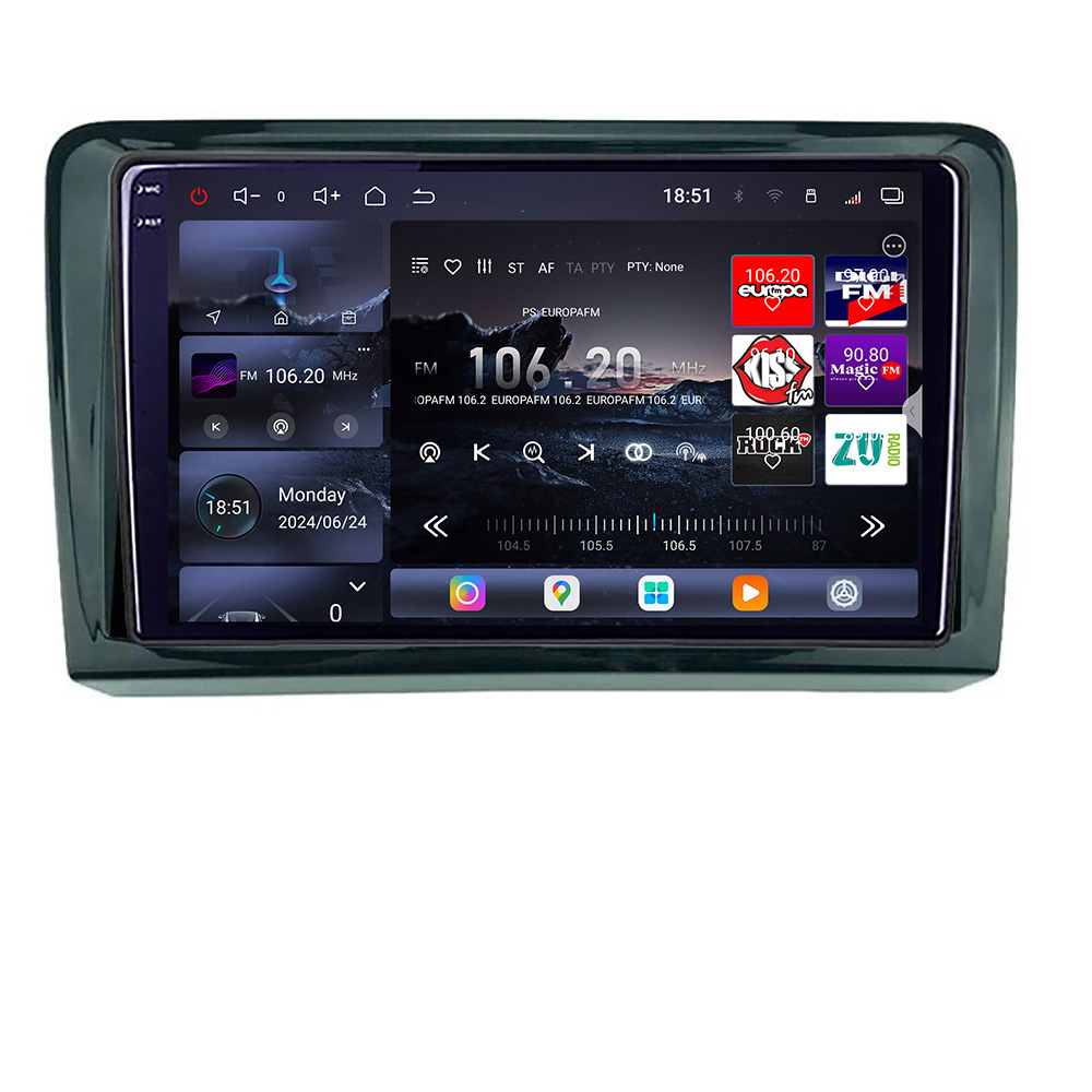 Navigatie VW PQB Edotec Kit-VW 8 core QLED 2K 16+512GB 360 Android Waze USB Navigatie Internet Youtube Radio
