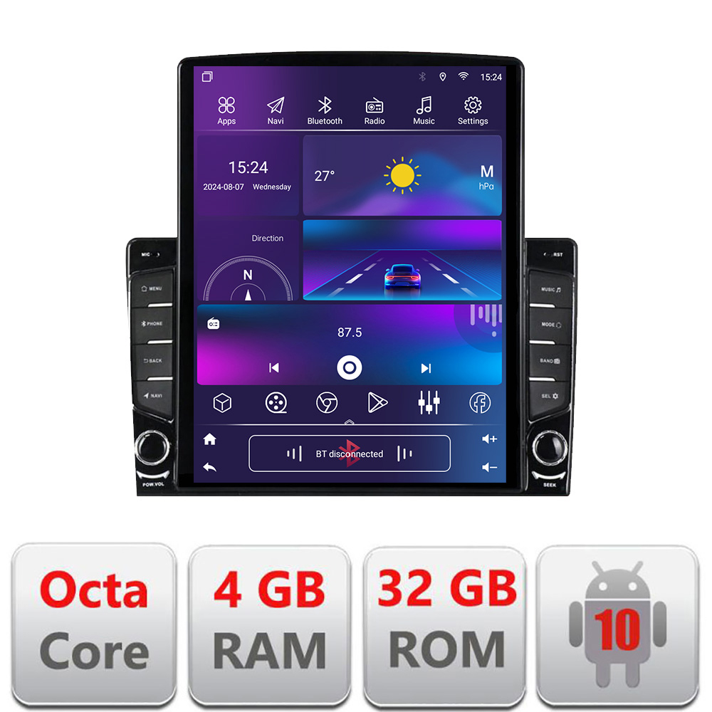 Navigatie Citroen Berlingo Opel Combo 2021- dedicata Ouad core 4+32 ecran vertical 9.7