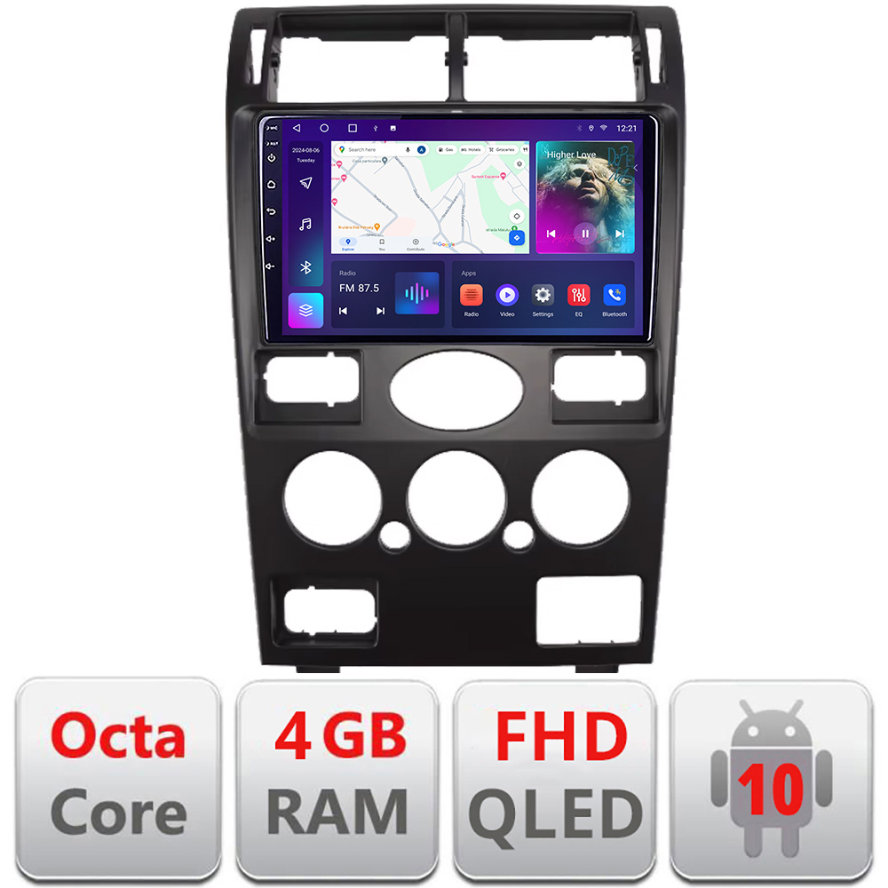 Navigatie Ford Mondeo 2004-2007 dedicata Android QLED octa core 4+64 4G DSP FHD carplay android auto radio gps internet Android kit-mondeo2001+EDT-E309v3