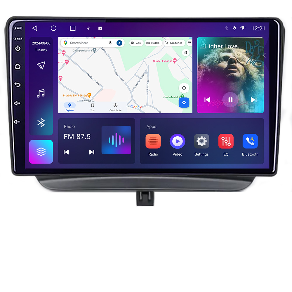 Navigatie Ford Turneo Courier Transit Courier 2014-2021 dedicata Android QLED octa core 4+64 4G DSP FHD carplay android auto radio gps internet Android kit-turneo+EDT-E309v3