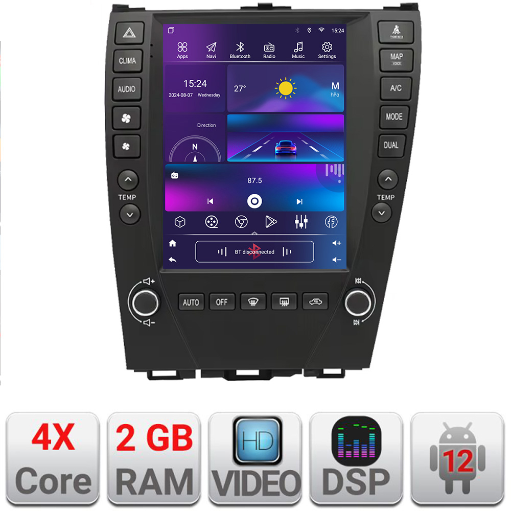 Navigație Lexus ES 2009-2012 Tesla QLED 9.7 inch, DSP, CarPlay, Android Auto