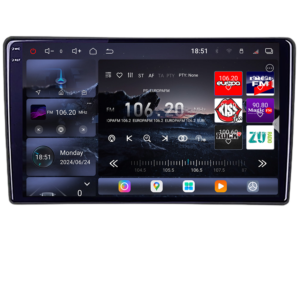 Navigatie VW Passat B5 Qled 2K Octa Core 16+512GB LTE 4G DSP Wifi 5Ghz android auto carplay radio gps internet kit-b5-v2+EDT-E809-2K