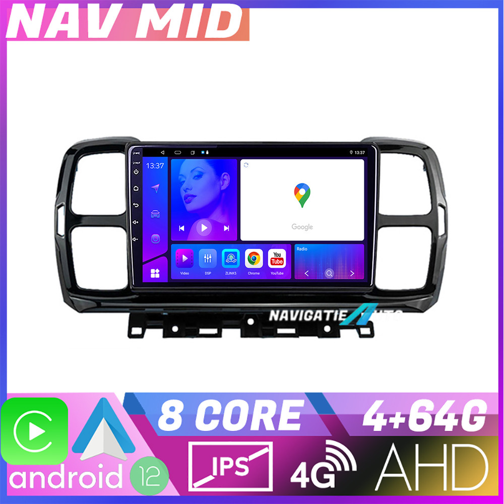 Navigatie Citroen C5 Aircross EDOTEC-LITE Android radio gps internet Octa core 4 64 Carplay