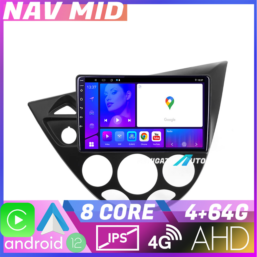 Navigatie Android Ford Focus 1 1998-2004, 4GB RAM, 64GB, CarPlay