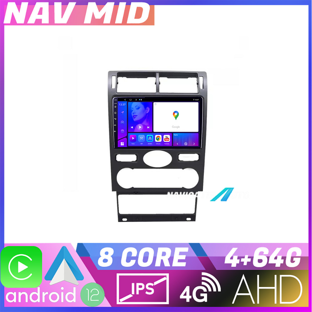 Navigatie Ford Mondeo intre anii 2004 2007 EDOTEC-LITE Android Ecran 720P Octa Core 4 64 Carplay