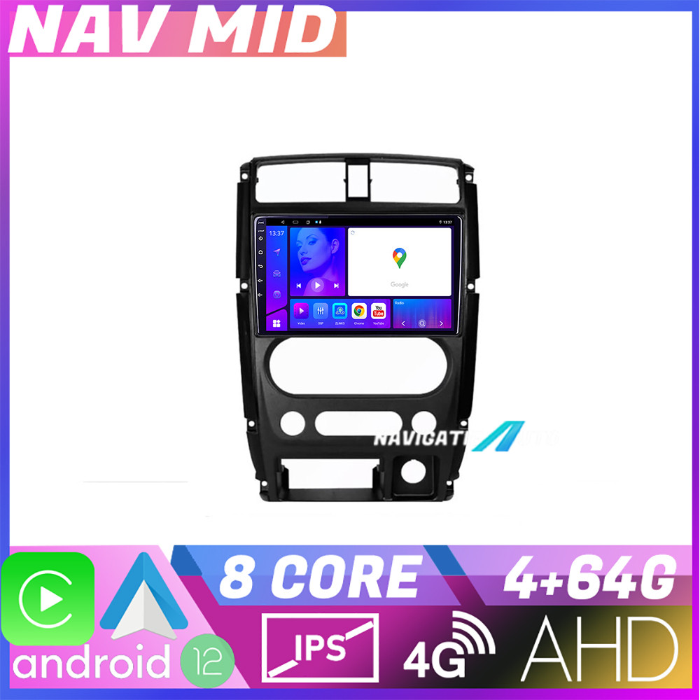Navigație Suzuki Jimny 2007-2016 Android 12, 4GB RAM, 64GB, CarPlay