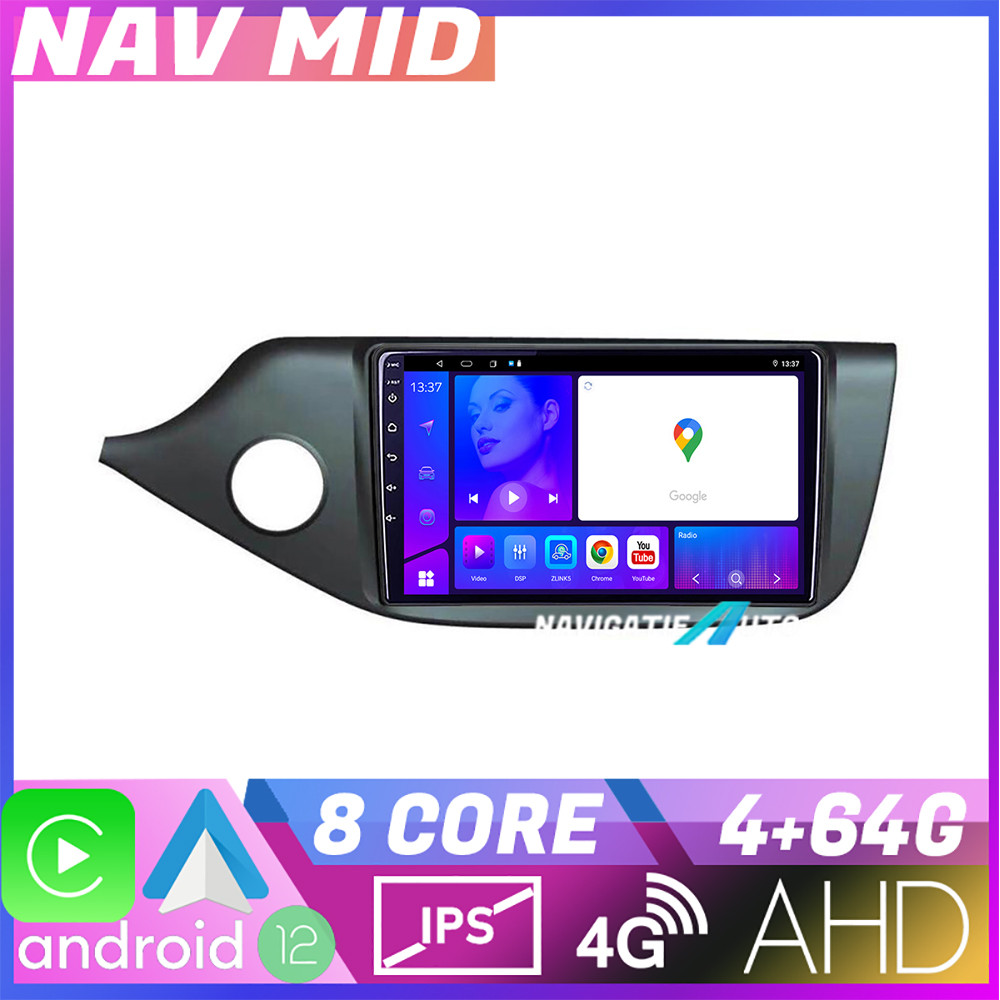Navigație Kia Ceed 2012-2018 Android 12, 4GB+64GB, CarPlay, 720P