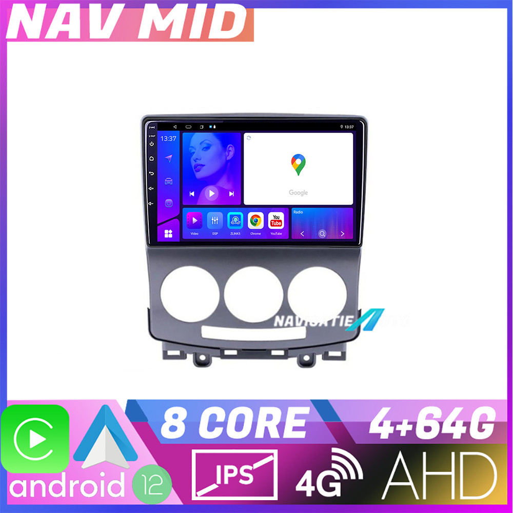 Navigatie Mazda 5 2005 2010 KIT MZ22 EDOTEC-LITE Android Ecran 720P Octa Core 4 64 Carplay