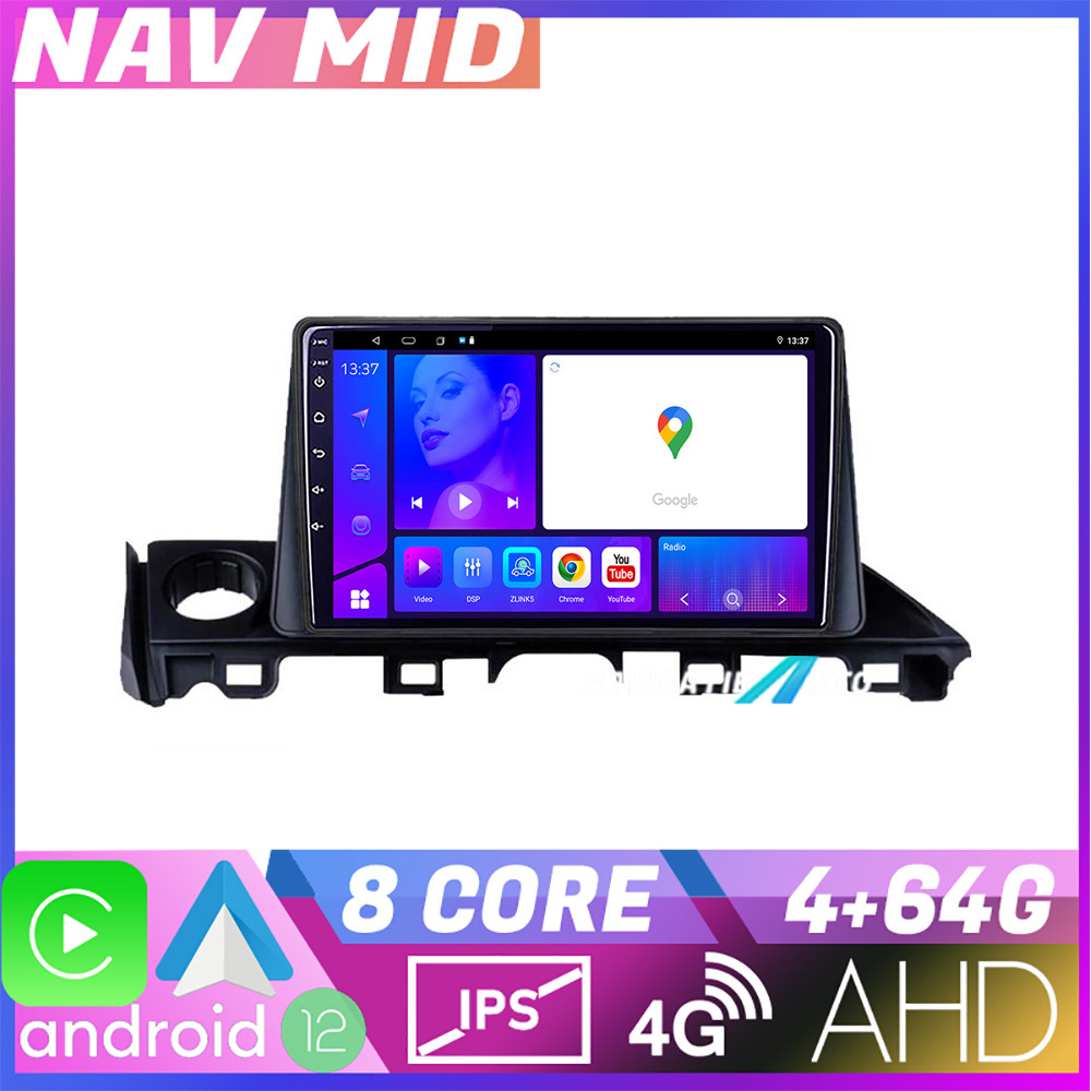 Navigație Mazda 6 2018 Android 12, 4GB RAM, 64GB, CarPlay și ecran 720P