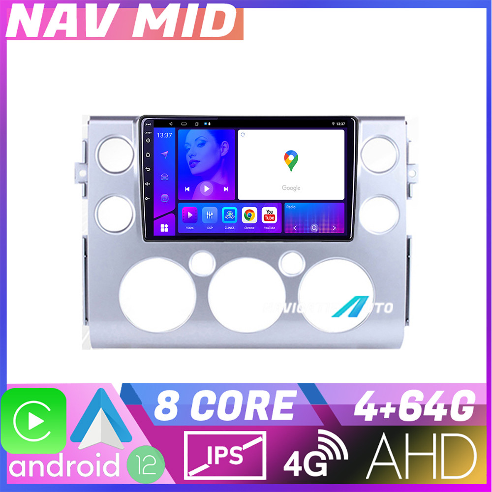 Navigatie Toyota FJ Cruiser 2006-2020 Android 12, 4GB+64GB, CarPlay