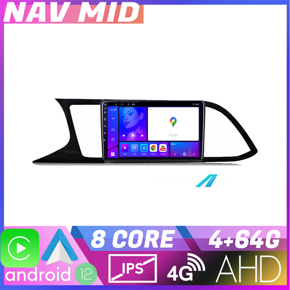 Navigație Seat Leon MIB Android 12 Octa Core 4GB RAM 64GB cu CarPlay