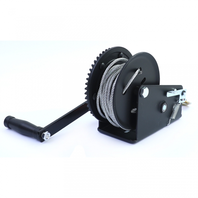 Profi 1500kg Seilwinde Handwinde mit 10 Meter Drahtseil Schwarz Performance AutoTuning