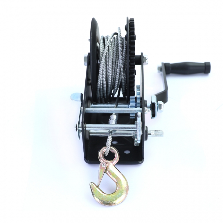 Profi 1500kg Seilwinde Handwinde mit 10 Meter Drahtseil Schwarz Performance AutoTuning
