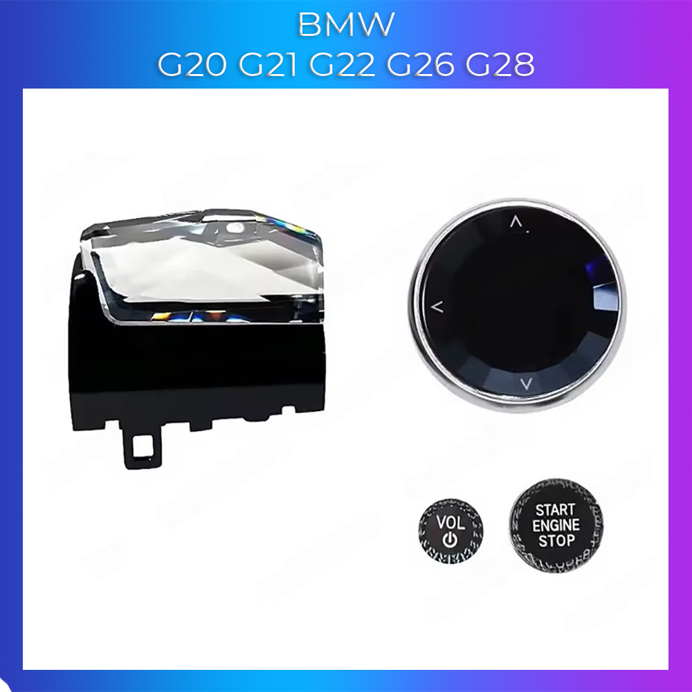 Lumini ambientale BMW cu cristal iluminat pentru schimbător, control app