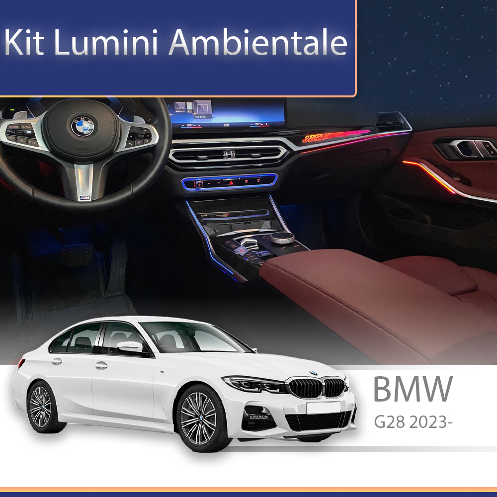 Lumini ambientale BMW cu cristal iluminat pentru schimbător, control app
