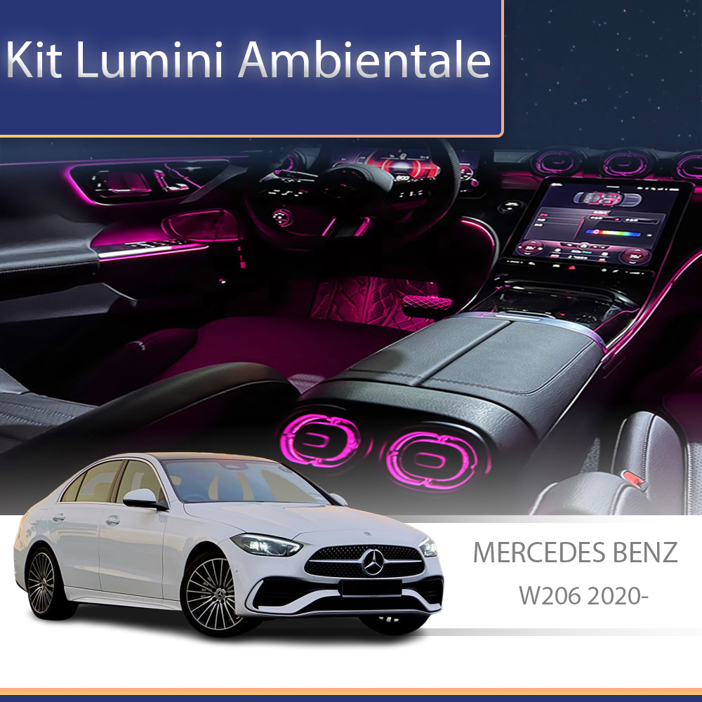 Lumini Ambientale Mercedes Benz C Class W206 2020- set complet control telefon sau sistem original