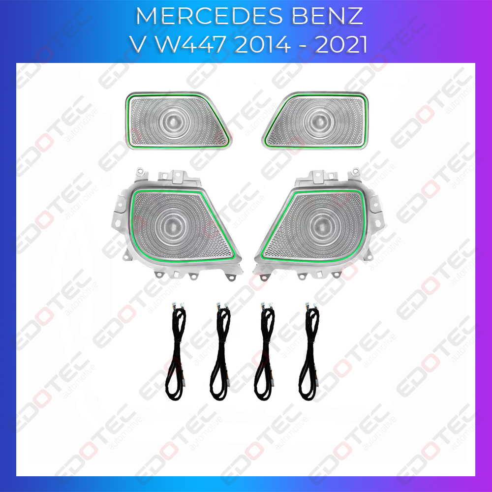 Lumini ambientale Mercedes V Class W447 pentru capace difuzoare, control OEM sau telefon