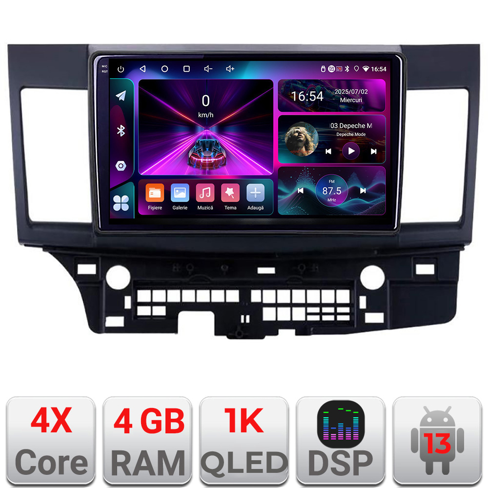 Navigatie dedicata Mitsubishi Lancer 2008+ 4GB RAM 64GB Android 13