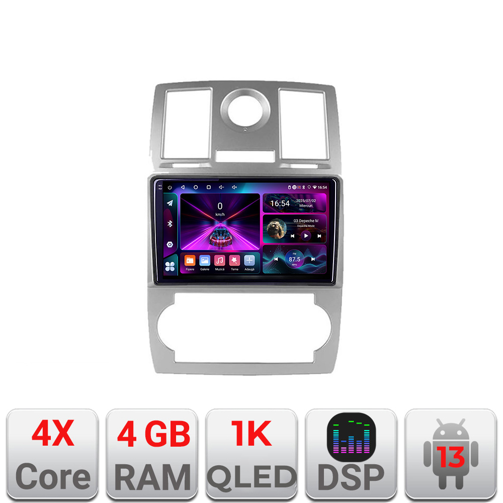 Navigatie Chrysler 300C 2004-2008 A-CH06 4+64 InCell Display 1K Android Waze USB Navigatie Internet Youtube Radio