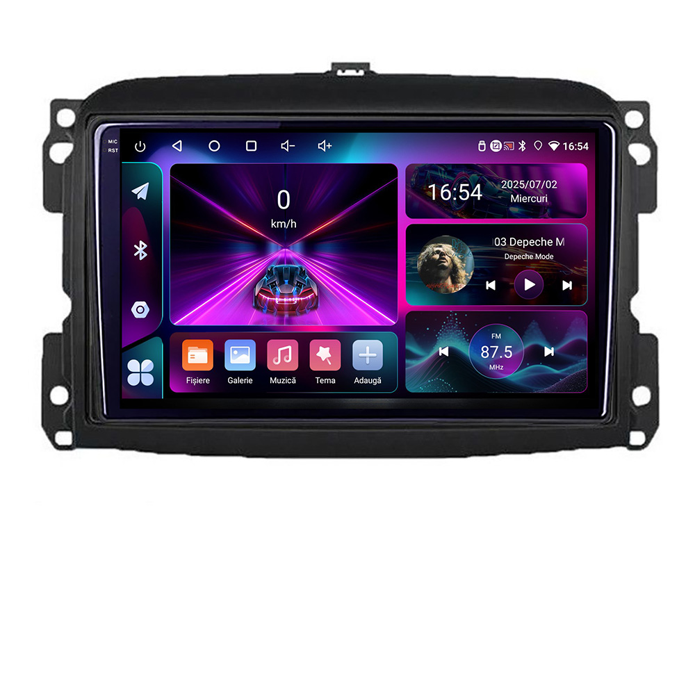 Navigatie Android Fiat 500 2015-2021, 4GB RAM, 64GB, ecran 1K