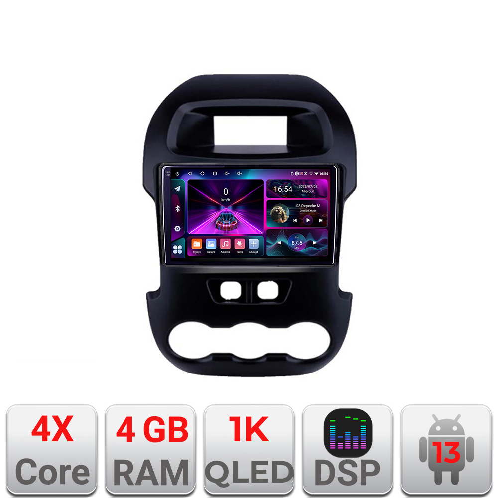 Navigație Android Ford Ranger 2011-2015 4GB+64GB ecran InCell 1K