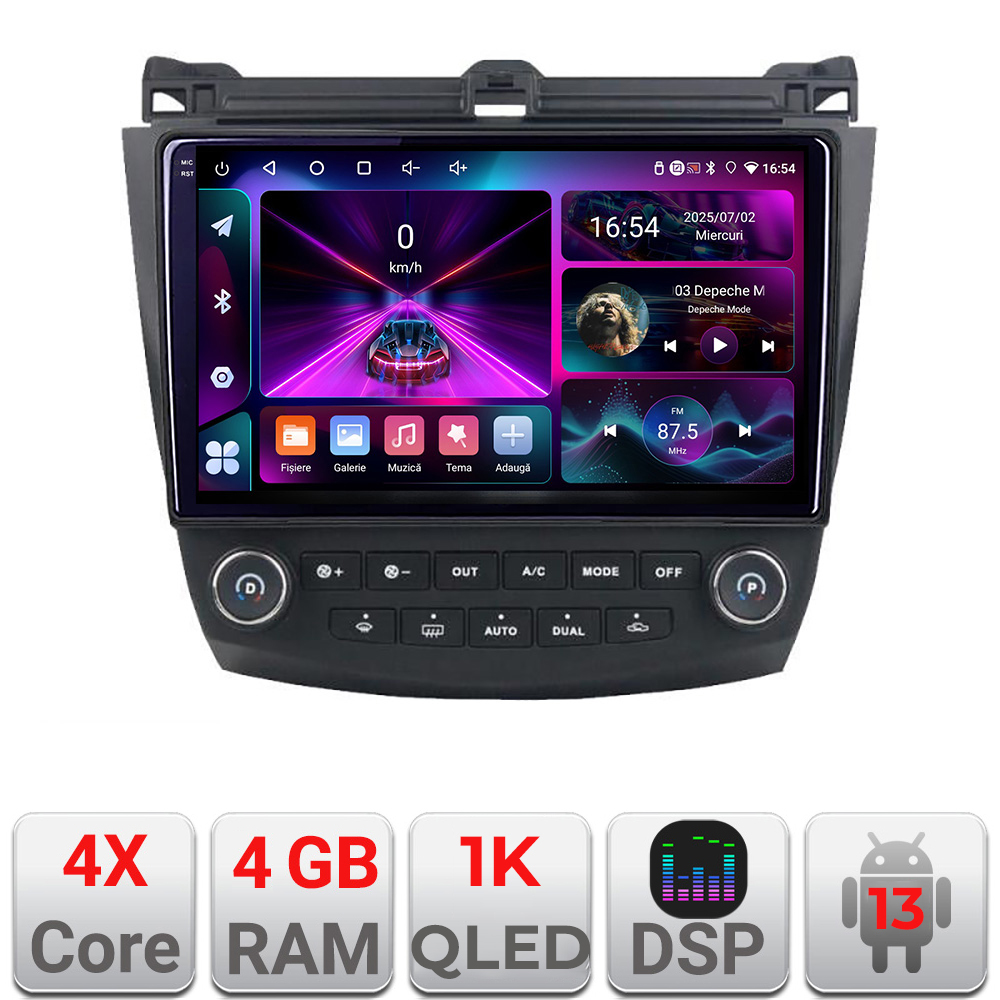 Navigatie Honda Accord 2004-2008 A-ACCORD cu Android Radio Bluetooth Internet 4+64 InCell Display 1K