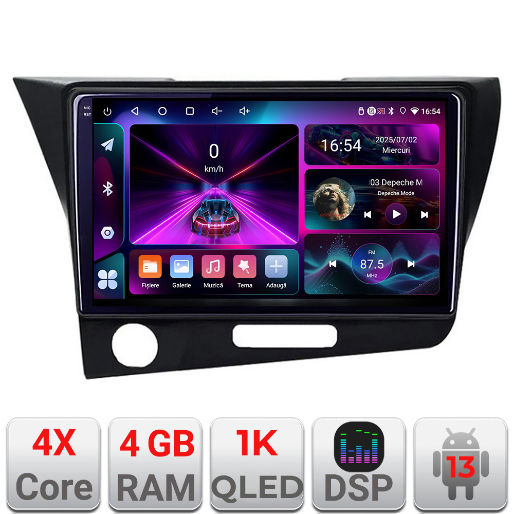 Navigatie Honda CR-Z 2006-2013 Android radio gps internet 4+64 InCell Display 1K Kit-crz+EDT-E209-RK