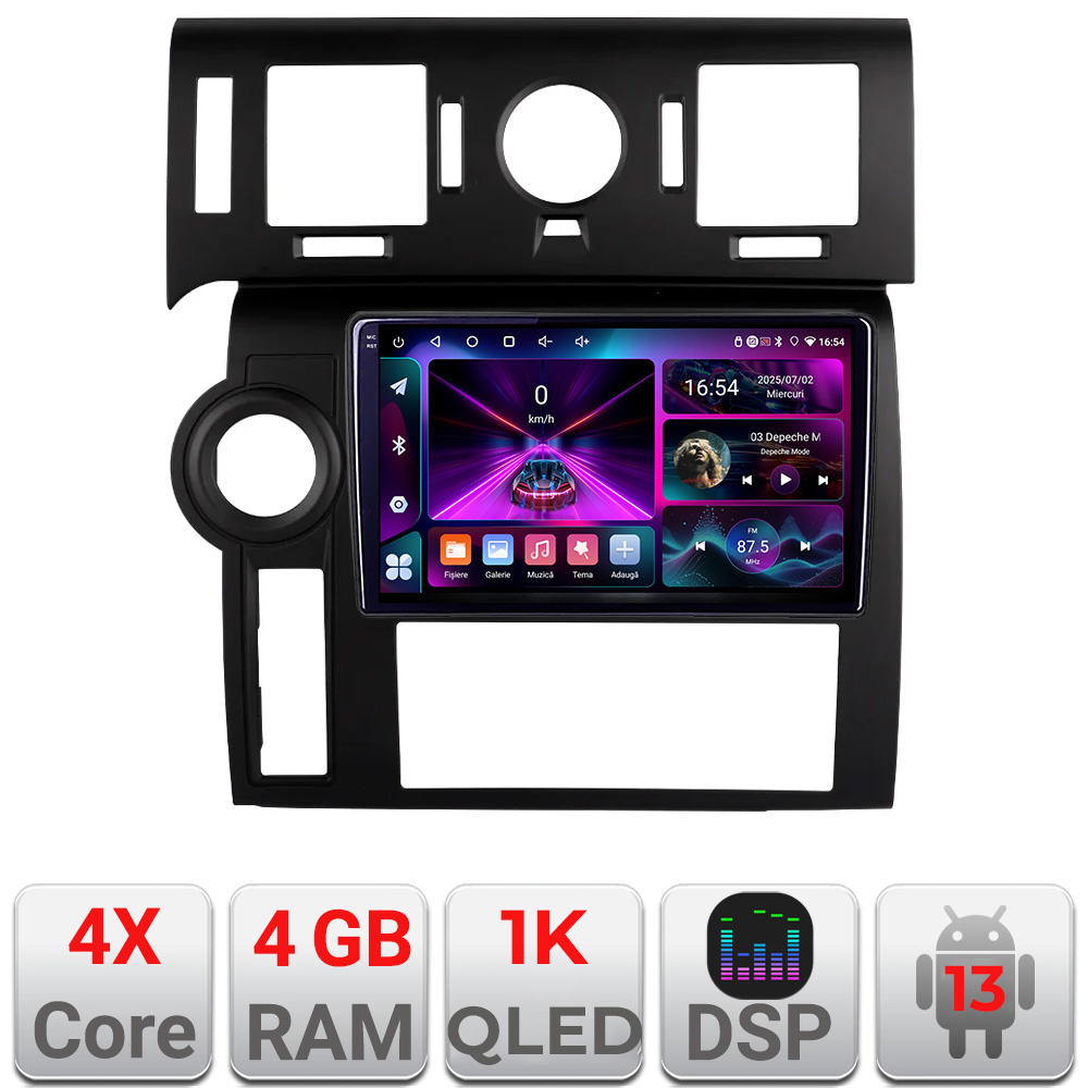 Navigatie Android Hummer H2 2002-2008, 4GB RAM, 64GB, ecran 1K