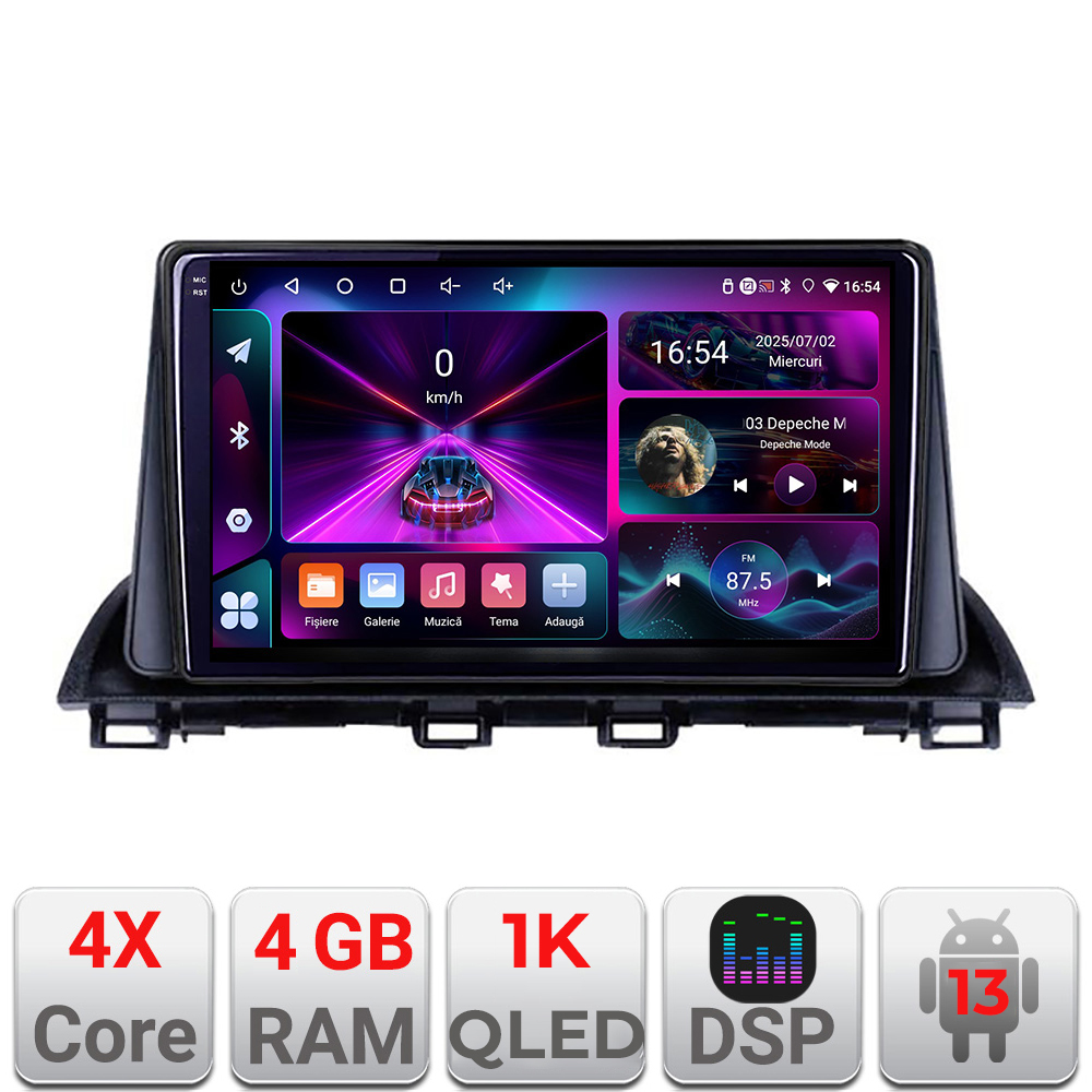Navigatie Mazda 3 2014-2019 Android 13, 4GB RAM, 64GB, ecran 1K InCell