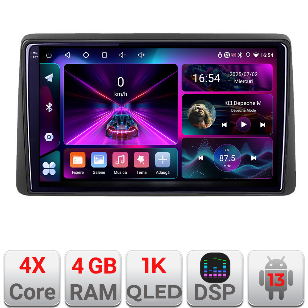 Navigație Android Opel Movano Renault Master 2020+ 4GB 64GB 1K