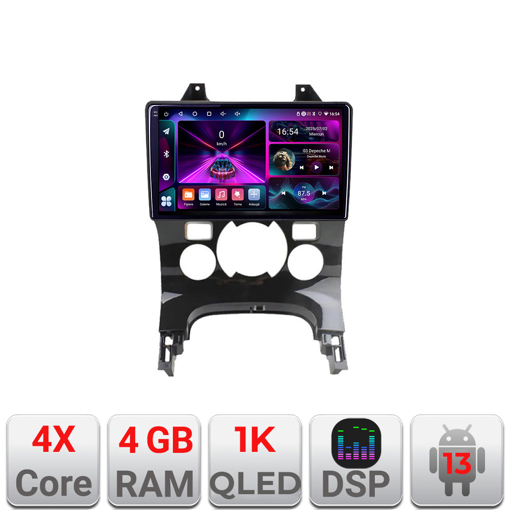 Navigatie Peugeot 3008 Quad Core A-323 4+64 InCell Display 1K Android Waze USB Navigatie Internet Youtube Radio