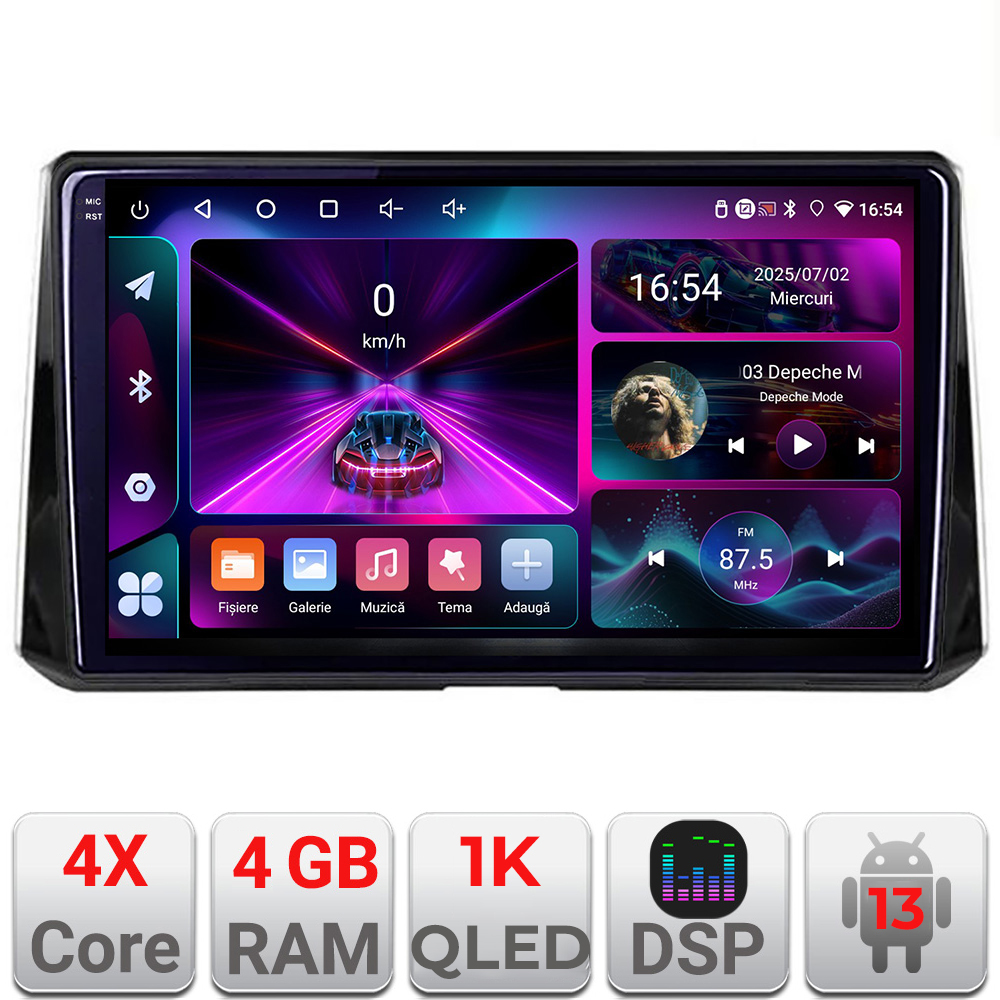 Navigatie Toyota Corolla/Auris 2018+ Android 13, 4GB RAM, 64GB, ecran 1K InCell