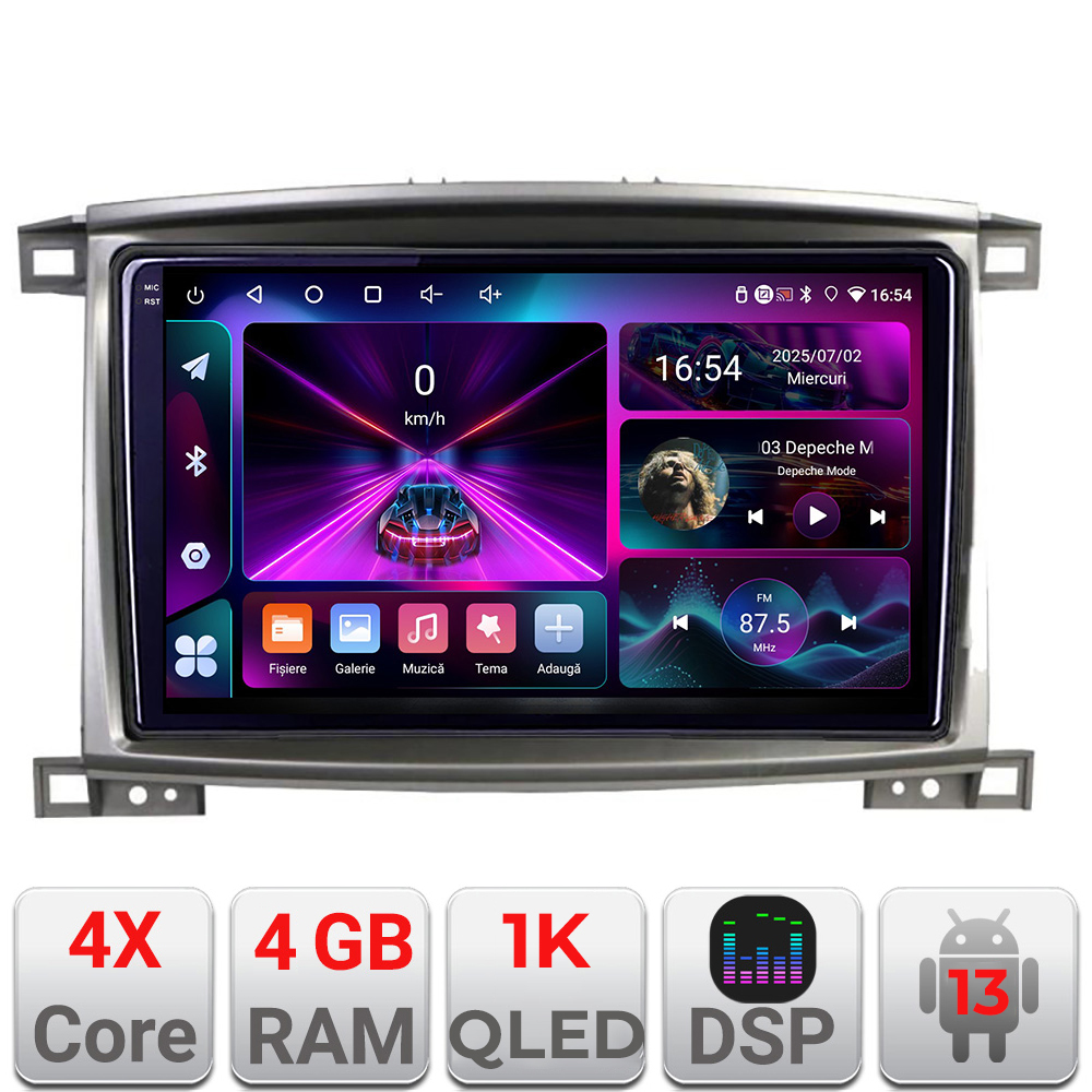 Navigatie Toyota Land Cruiser L100 2002-2008, Android 13, 4GB RAM, 64GB