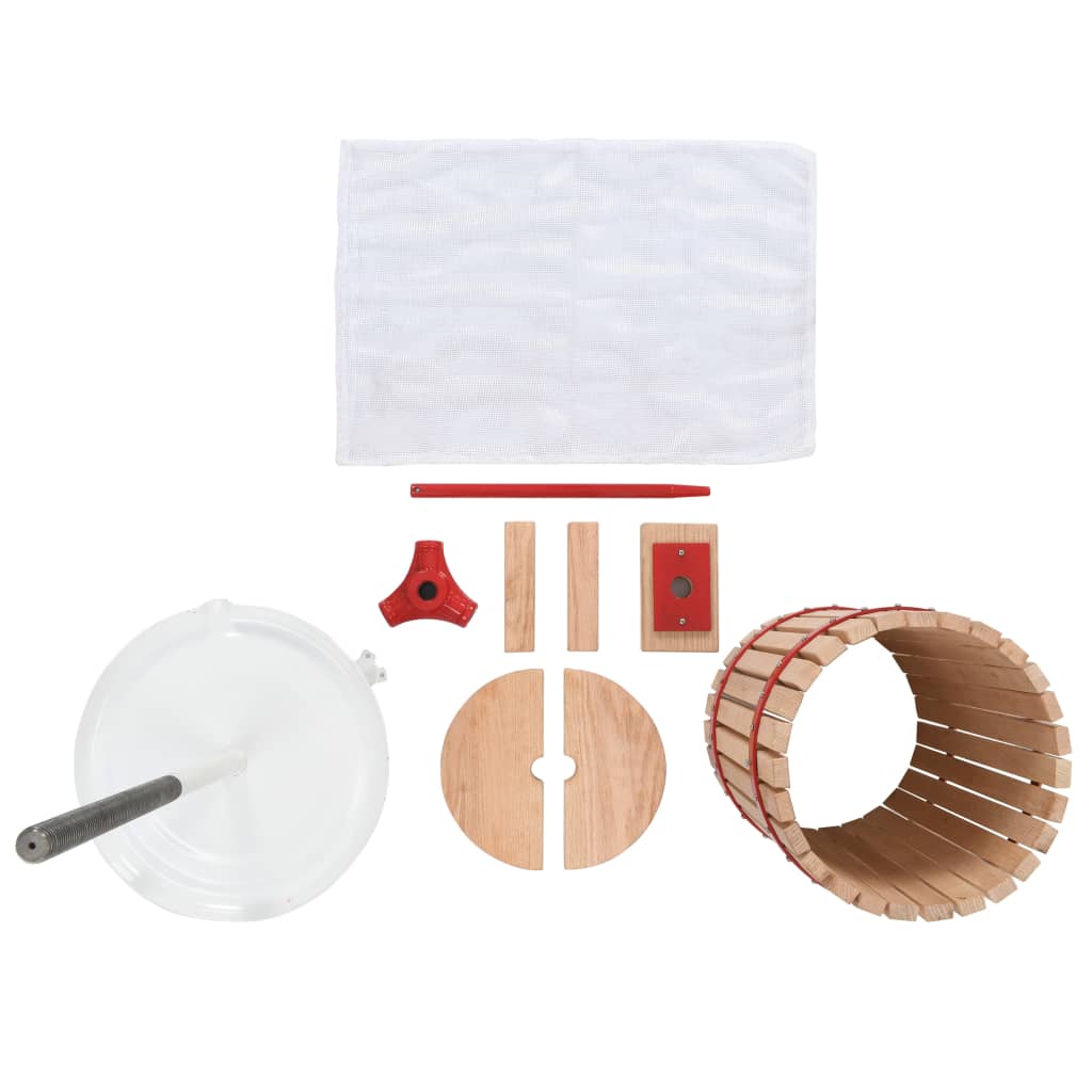 Presă pentru fructe și vin, cu sac textil, 30 L, lemn de stejar GartenMobel Dekor