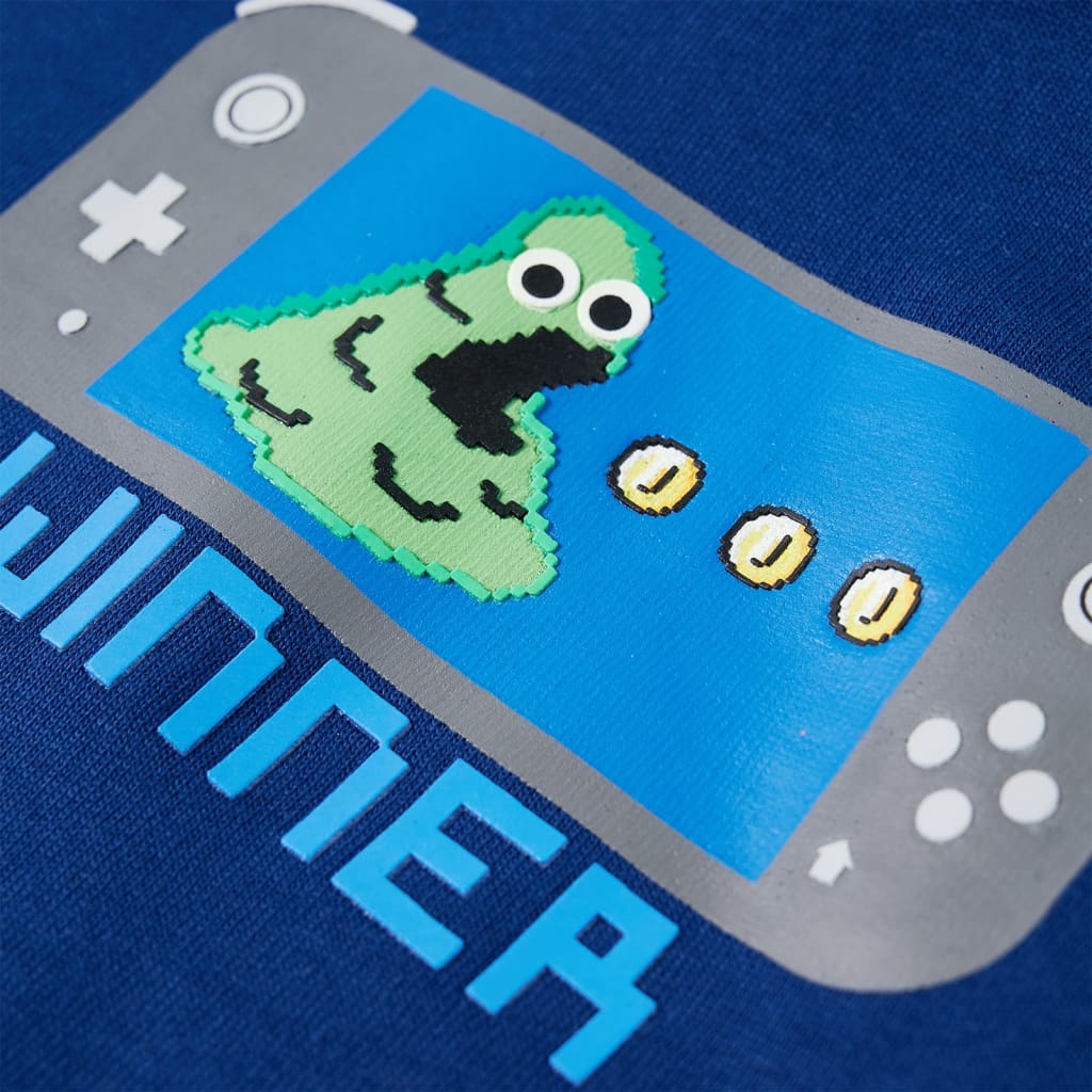 Hanorac cu glugă de copii, albastru închis, 140 GartenMobel Dekor