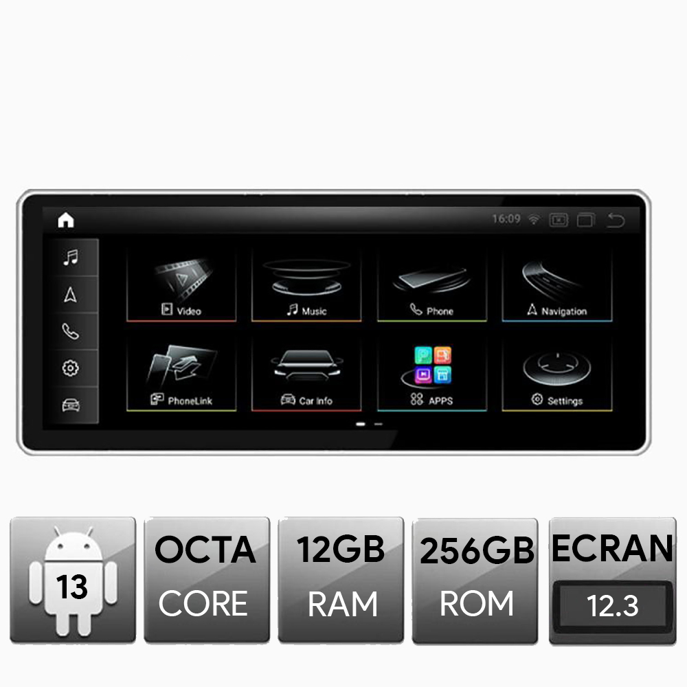 Navigatie Audi A6 C7 MMI3G+ High si RMC, Android, Octa Core, 12+256, 12.3