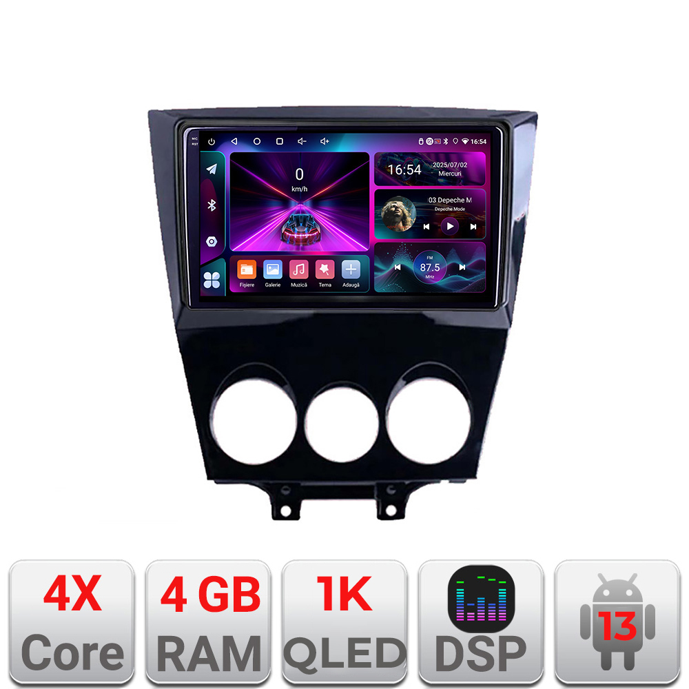 Navigatie Mazda RX8 2003-2008 Android radio gps internet 4+64 InCell Display 1K kit-rx8-03+EDT-E209-RK