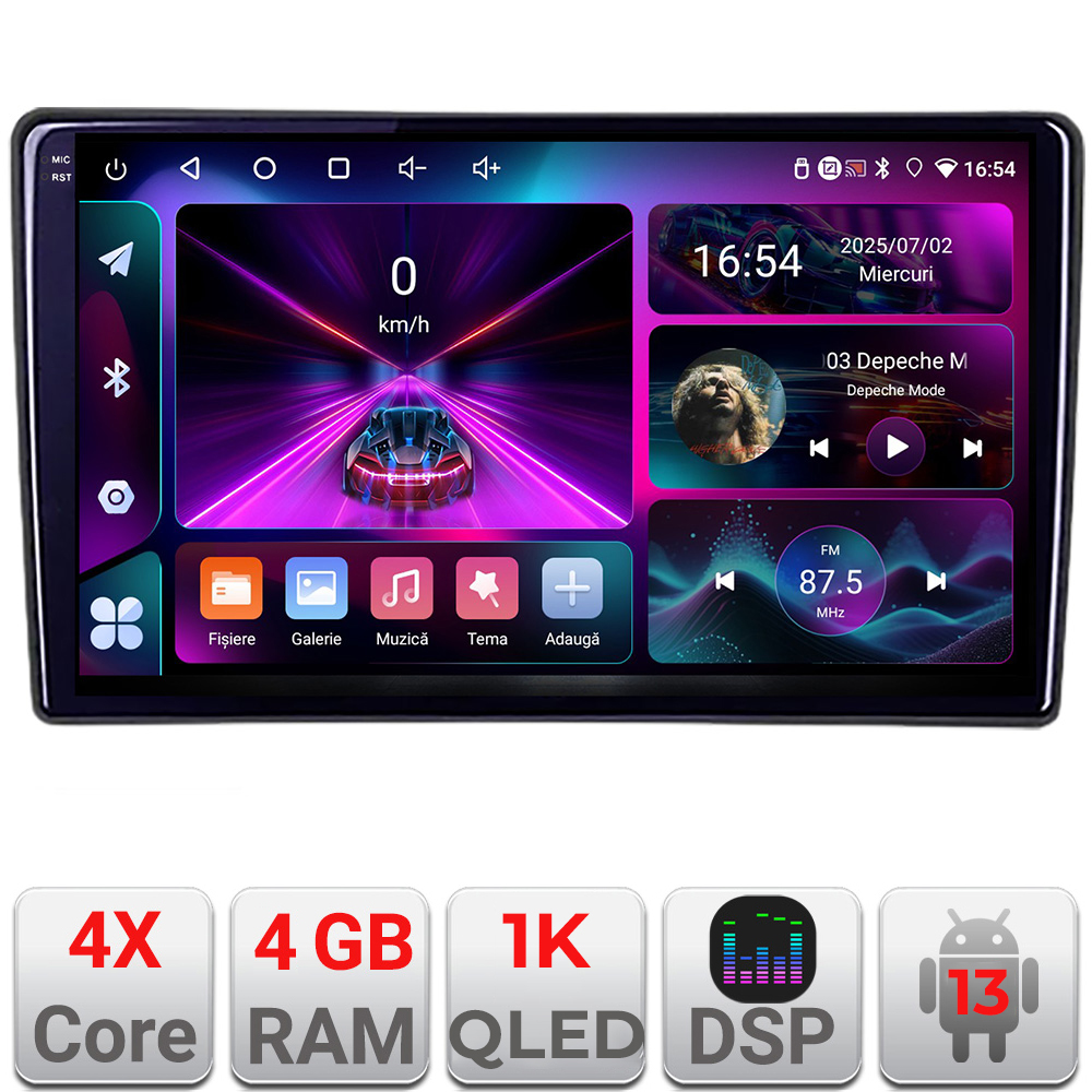 Navigație Android Nissan X-Trail 2004-2007, 4GB RAM, 64GB, InCell 1K