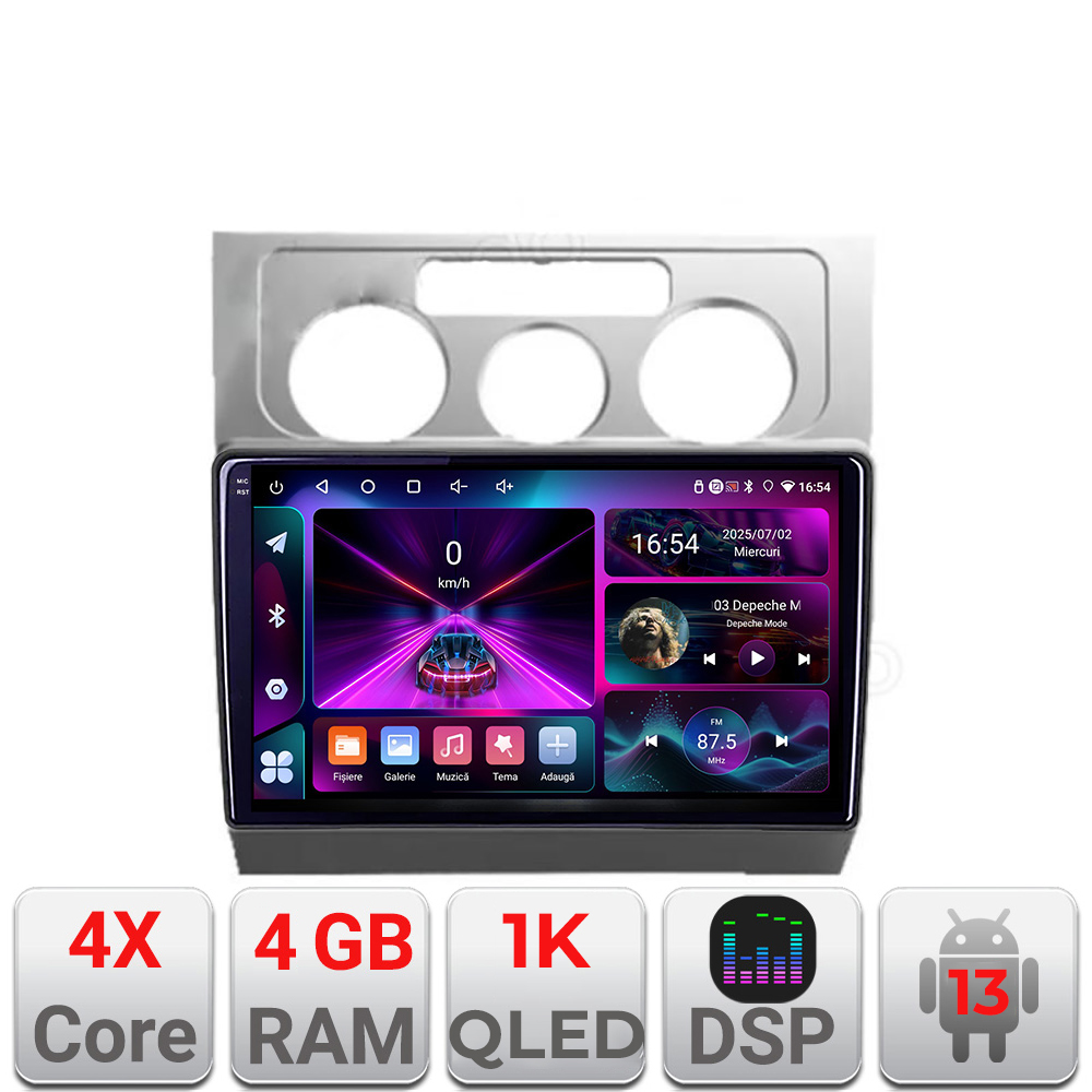 Navigatie Android VW Touran 2003-2010, 4GB RAM, 64GB, ecran 1K InCell