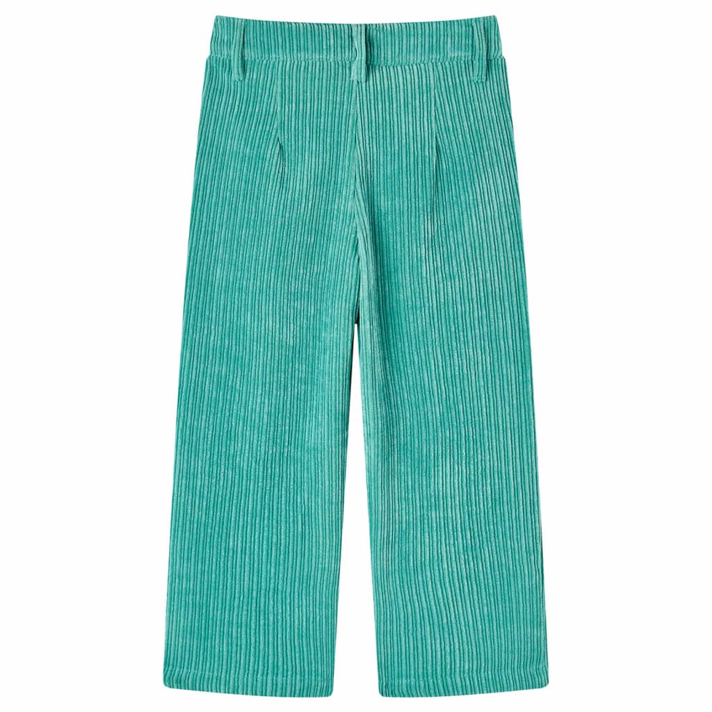 Pantaloni de copii din velur, verde mentă, 116 GartenMobel Dekor